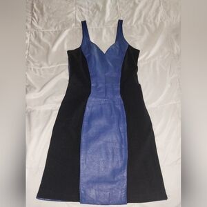 Elegant Black and Blue Women's Dress
